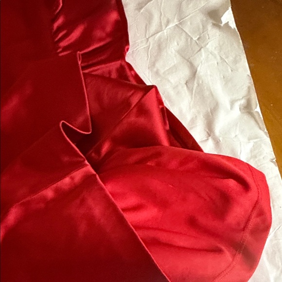 Cache Strapless Red Ruched Sheath Dress - Picture 11 of 13